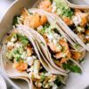 1Tasty Shrimp Tacos featuring Creamy Avocado Sauce