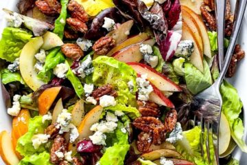 Salad With Pears, Gorgonzola, and Candied Pecans 2 Pear Gorgonzola Salad foodiecrush.com 011 1024x1536 1