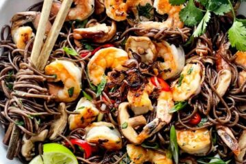 Soba Noodles With Shrimp and Mushrooms 3 1 Soba Noodles with Shrimp everydaydeliciouskitchen. 10 768x1152 1