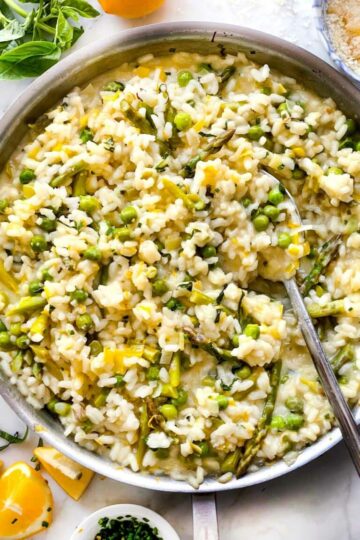 Asparagus Risotto With Leeks and Peas