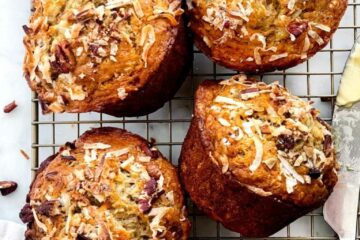 Banana Bread Muffins with Coconut and Pecans 1 Banana Bread Muffins foodiecrush.com 23 768x1152 1