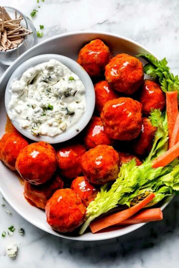 Buffalo Chicken Meatballs foodiecrush.com 15 768x1152 1