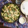 Chicken Spinach Skillet Pasta with Lemon Parmesan