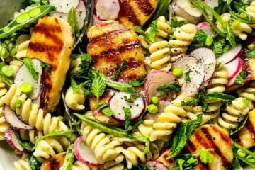 Tahini Pasta Salad with Halloumi 8 Tahini Pasta Salad with Halloumi foodiecrush.com 25 768x1152 1