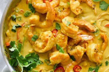 Thai Coconut Curry With Shrimp 6 Thai Coconut Shrimp foodiecrush.com 05