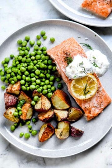 Baked Salmon with Creme Fraiche