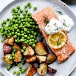 Oven Baked Salmon with Creme Fraiche