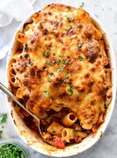 Baked Sausage and Cheese Rigatoni