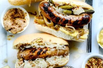 Bratwurst In Beer With Onions