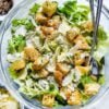 Caesar Salad with Garlic Croutons