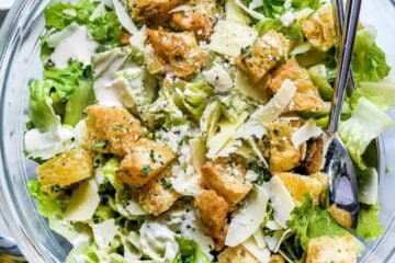 Caesar Salad with Garlic Croutons 7 Caesar Salad with Garlic Croutons