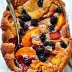 Grandma’s Peach Cobbler with Blackberries