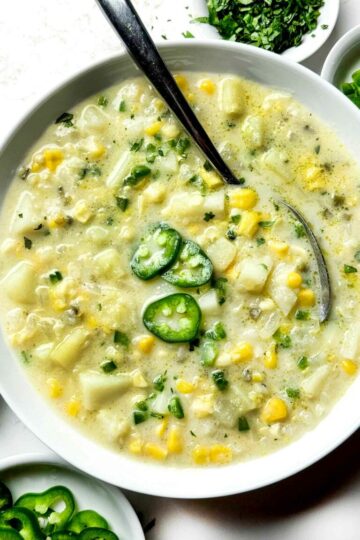Potato Soup Recipe with Corn and Jalapeño