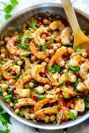 Spanish Shrimp with Chickpeas