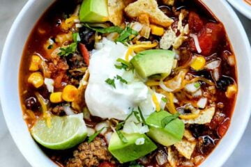 Easy Taco Soup (Stove Top, Instant Pot or Crock Pot)
