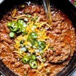 How to Make THE BEST Beef Chili Recipe This is the best chili recipe with chunky ground beef and beans in a rich sauce loaded with all the classic chili flavors. It's so easy to make!