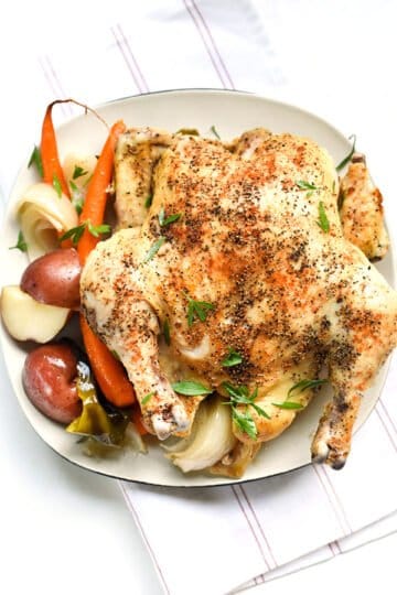 Whole Slow Cooker Chicken foodiecrush.com 026