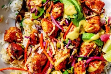 Easy & Healthy Fish Taco Bowl Recipe | Best Homemade Taco Bowl 2 Fish Taco Bowls everydaydeliciouskitchen.com 29