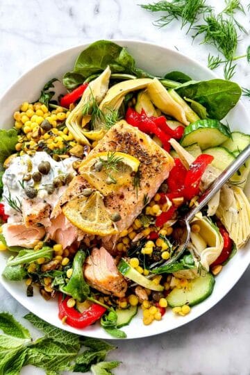 Mediterranean Salmon Bowls everydaydeliciouskitchencom 1