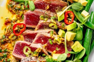 Seared Ahi Tuna with Asian Avocado Salsa 2 Seared Ahi Tuna everydaydeliciouskitchen.com 15 2 11