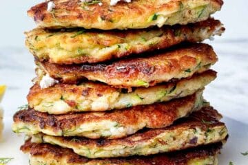 Zucchini Fritters (with Feta and Dill) 3 Zucchini Pancakes everydaydeliciouskitchen.com 14 1