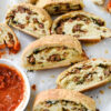 1 Cheesy Sausage Pizza Bread everydaydeliciouskitchen.com