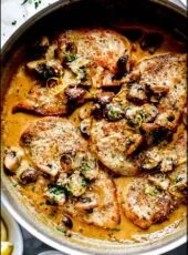 Creamy Lemon Chicken Breasts and Mushrooms