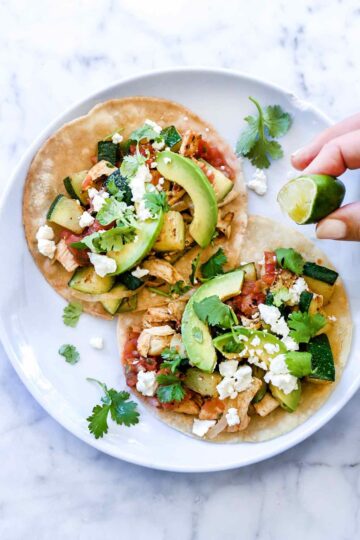 1 Easy Shredded Chicken and Zucchini Tacos