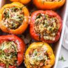1 Spiralized Zucchini Quinoa and Turkey Sausage Stuffed Peppers