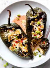 Delicious Stuffed Pasilla Peppers