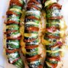 1 Stuffed Zucchini Hasselback Pepperoni Pizza Style