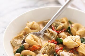 Delicious Creamy Tortellini Soup with Artichokes 3 1 Tortellini Soup with Artichokes 1