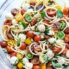 Caprese Pasta Salad with Garlic Marinated Tomatoes001
