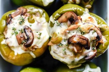 Chicken and Mushroom Stuffed Peppers everydaydeliciouskitchen.com 006 683x1024 1