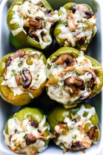 Chicken and Mushroom Stuffed Peppers everydaydeliciouskitchen.com 006 683x1024 1