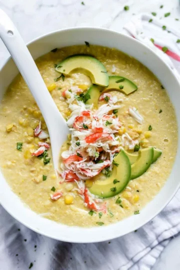 Chilled Corn and Crab Soup