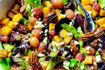 Salad with Curried Butternut Squash and Roasted Grapes 1 Curry Roasted Butternut Squash Salad everydaydeliciouskitchen.com 20 728x1092 1