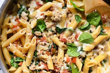 Penne Pasta with Turkey and Spinach everydaydeliciouskitchen.com 004 683x1024 1