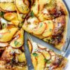 Pesto Pizza with Balsamic Chicken and Peaches 1