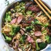 Ramen Noodles with Marinated Steak and Broccoli 011