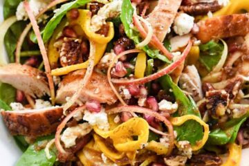 Spiralized Butternut Squash and Apple Salad with Turkey 4 Spinach Salad with Turkey and Spiralized Butternut Squash and Apples everydaydeliciouskitchen.com 007 683x1024 1